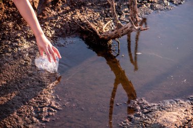 Environmental & Plastic Awareness. World Environment Day concept. Save earth save life.