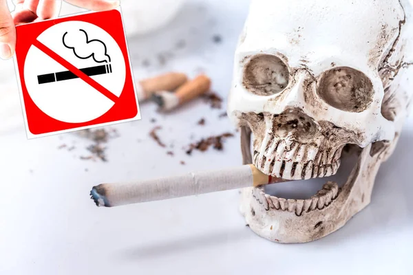 Stop Met Roken Voor World Tobacco Day Ongezond Geen Sigarettenconcept — Stockfoto