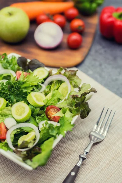 Verdure Fresche Biologiche Cucinare Insalata Dieta Cibo Sano Raccolta Autunnale — Foto Stock