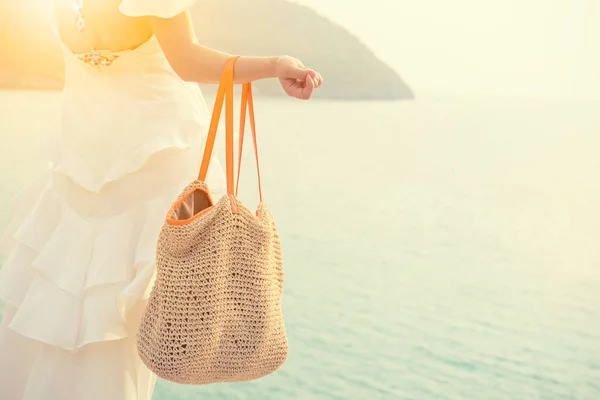 Beautiful Asian Women Travel Beach Summer Sea Sand Sun Holiday — Stock Photo, Image