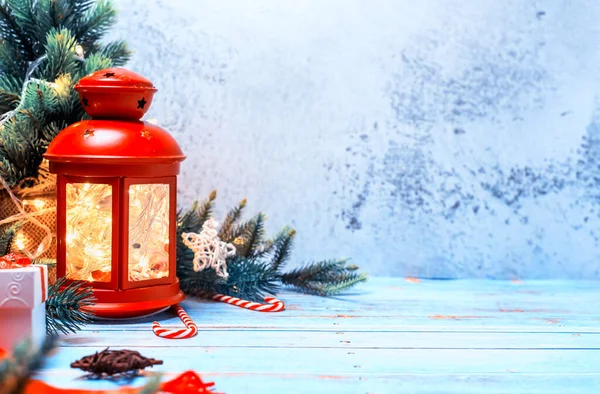 Vrolijk Kerstfeest Gelukkig Nieuwjaar Winterseizoen Vakantie Met Sneeuw Decoratie — Stockfoto