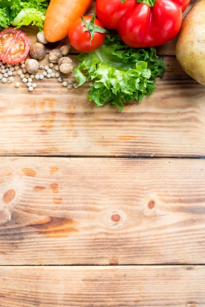 Colorido Verduras Orgánicas Frescas Ensalada Para Cocinar Dieta Alimentos Saludables — Foto de Stock