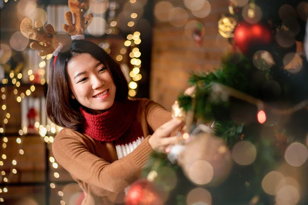 Selamat Natal Dan Tahun Baru Liburan Musim Dingin Dengan Pohon — Stok Foto