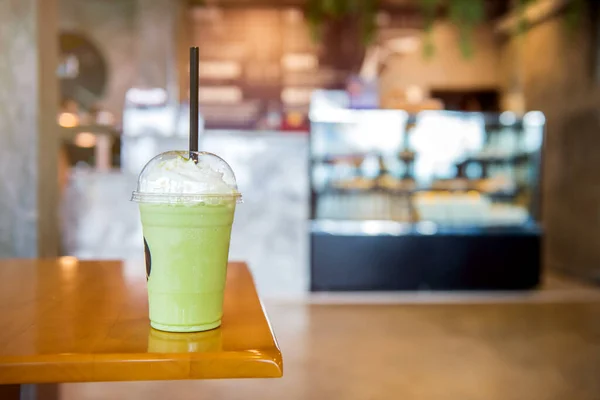 Frappe Chá Verde Misturado Água Doce Fria — Fotografia de Stock