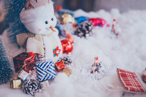 Glædelig Jul Godt Nytår Vintersæson Ferie Dekoration - Stock-foto