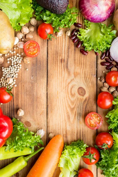 Mezclar Ensalada Saludable Verduras Orgánicas Frescas Para Cocinar Dieta Alimentos — Foto de Stock