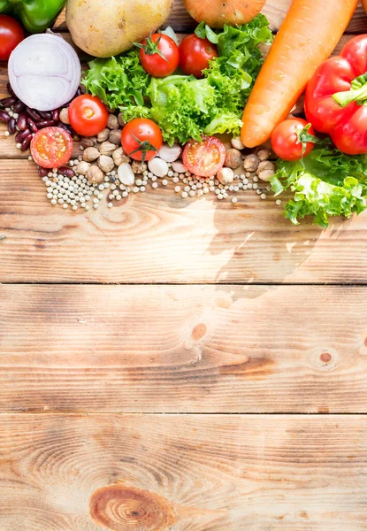 Mezclar Ensalada Saludable Verduras Orgánicas Frescas Para Cocinar Dieta Alimentos — Foto de Stock