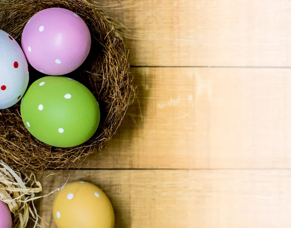 Close Shot Easter Eggs Easter Celebration Concept Background — Stock Photo, Image