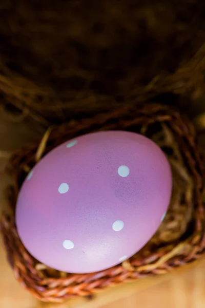 Paskalya Kutlaması Konsepti Için Paskalya Yumurtasının Yakın Plan Çekimi — Stok fotoğraf
