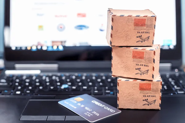 Online Winkelen Cyber Maandag Creditcard Gebruiken Voor Technologie Ecommerce Internet — Stockfoto