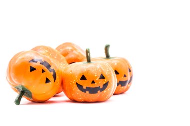 Halloween pumpkins isolated on white background clipart