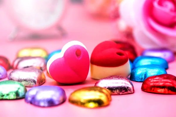 Süße Schokolade Zum Valentinstag Und Zum Süßesten Tag — Stockfoto