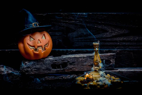 Close Shot Van Halloween Pompoen Voor Achtergrond — Stockfoto