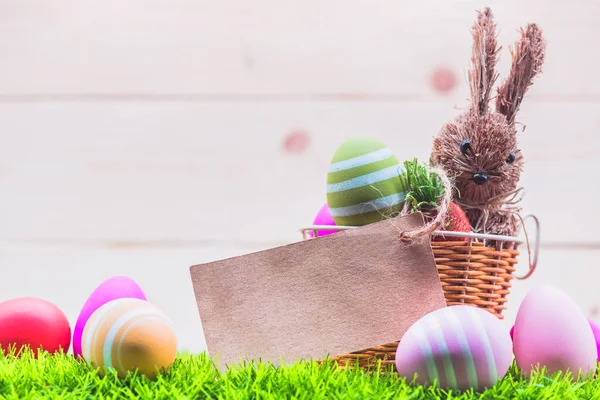Concepto Pascua Feliz Huevos Pascua Coloridos Para Fondo Celebrativo —  Fotos de Stock