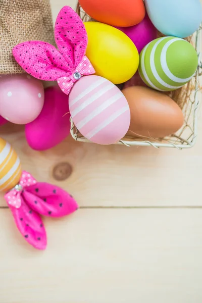 Happy Easter Concept Colorful Easter Eggs Celebrative Background — Stock Photo, Image