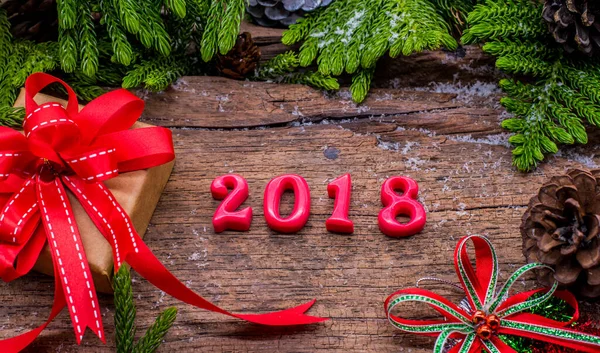 Mutlu yıllar 2018, yılbaşı süslemesi.