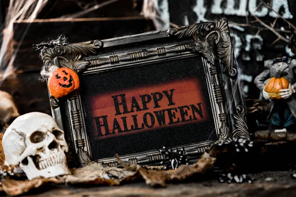 Happy Halloween Concept Trick Treat Autumn Season Scary Boo Symbol — Stock Photo, Image