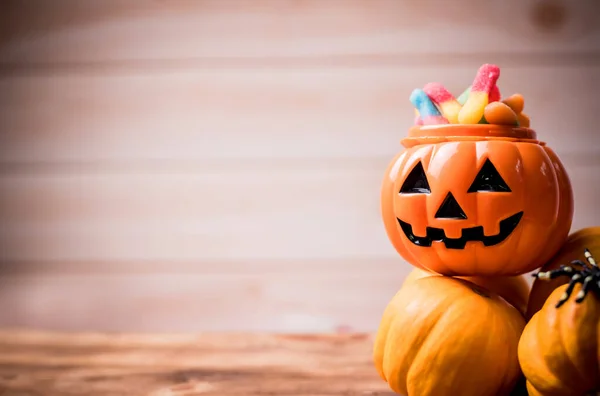 Happy Halloween Candy Pumpkin Party Trick Treat Autumn Season — Stock Photo, Image