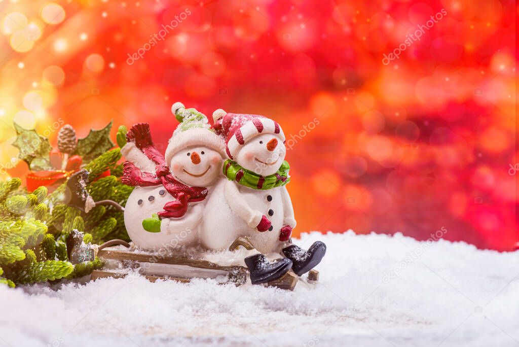Merry Christmas and Happy New Year, winter season. Present and gift for decoration.