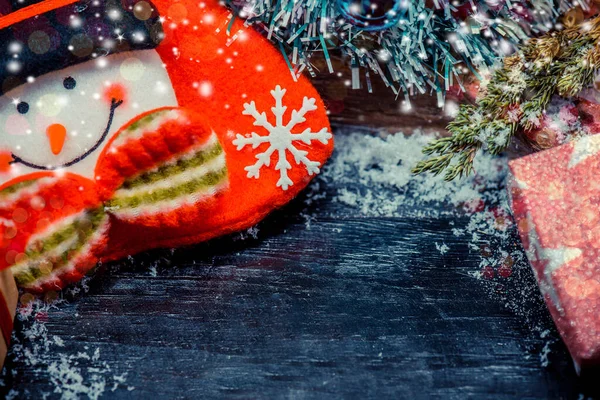 Vrolijk Kerstfeest Gelukkig Nieuwjaar Winter Seizoen Decoraties — Stockfoto