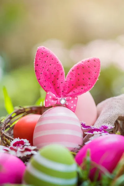 Concepto Pascua Feliz Huevos Pascua Coloridos Para Fondo Celebrativo —  Fotos de Stock