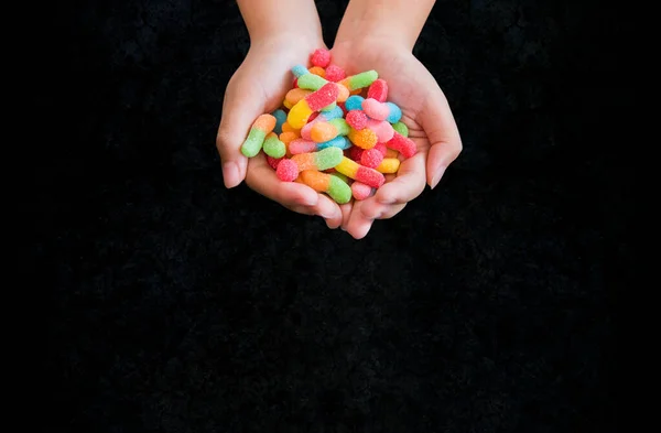 Feliz Halloween Com Doces Abóbora Para Festa Truque Deleite Temporada — Fotografia de Stock