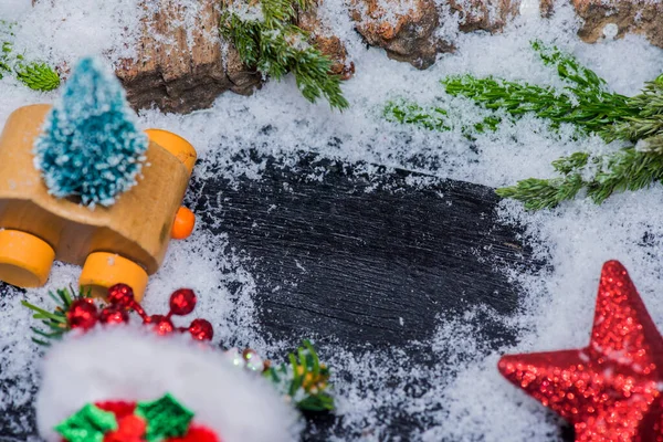 Vrolijk Kerstfeest Gelukkig Nieuwjaar Winterseizoen Aanwezig Cadeau Voor Decoratie — Stockfoto