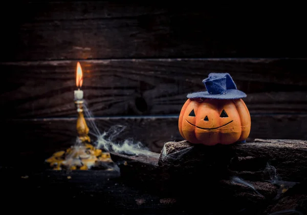 Close Shot Van Halloween Pompoen Voor Achtergrond — Stockfoto