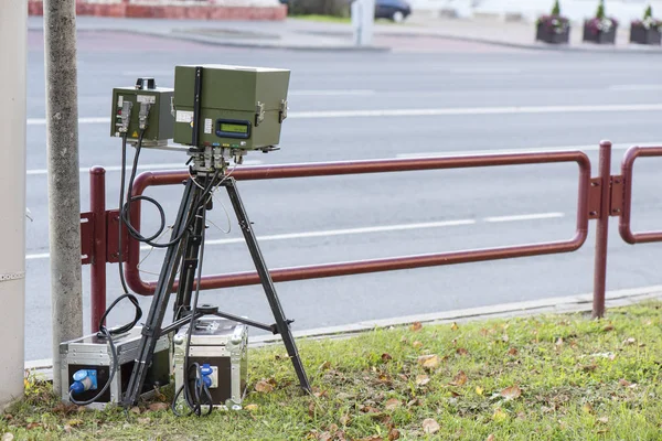 hidden police radar on the highway