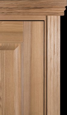 Ahşap bir kapının köşesinde. Kapı parçası