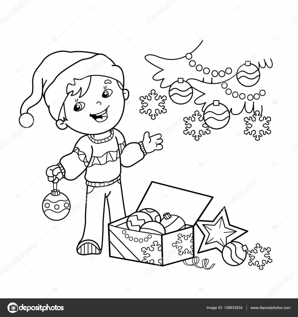 Desenho de Pai Natal a saudar para Colorir - Colorir.com