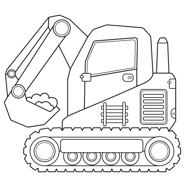 Coloriage Camion de chantier avec grue - Dessin gratuit à imprimer