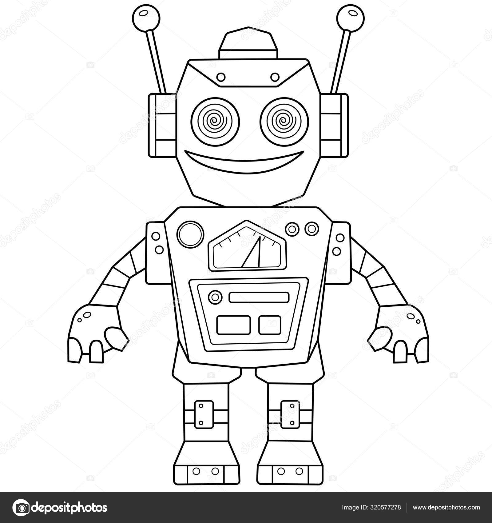 Robot Coloring Book for Kids : Robot Coloring Book for Kids (a