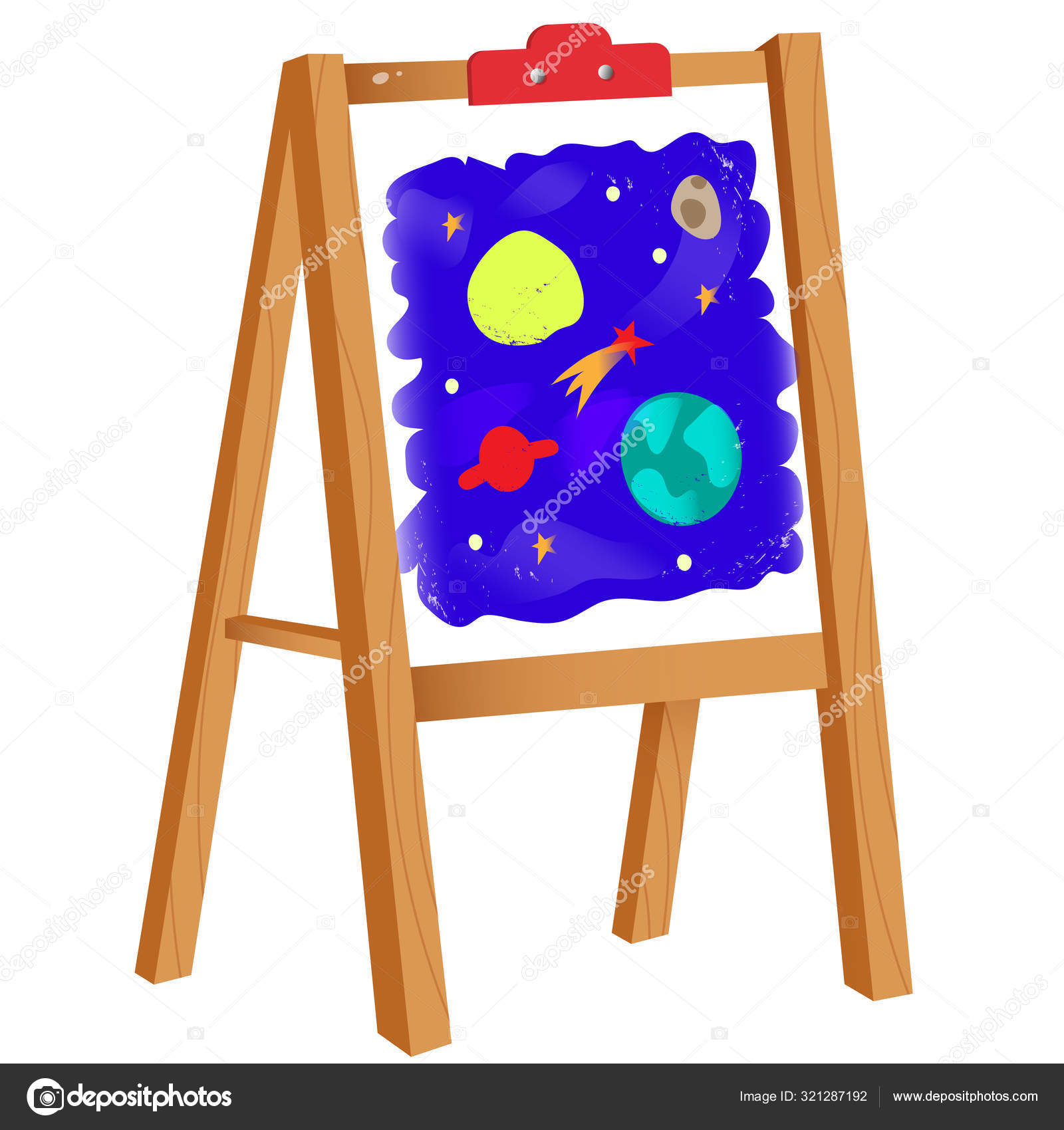 Easel Art Board, Paint pallet And Paint Brush Cartoon Vector Icon  Illustration. Art Object Icon Concept Isolated Premium Vector. Flat Cartoon  Style 10941705 Vector Art at Vecteezy
