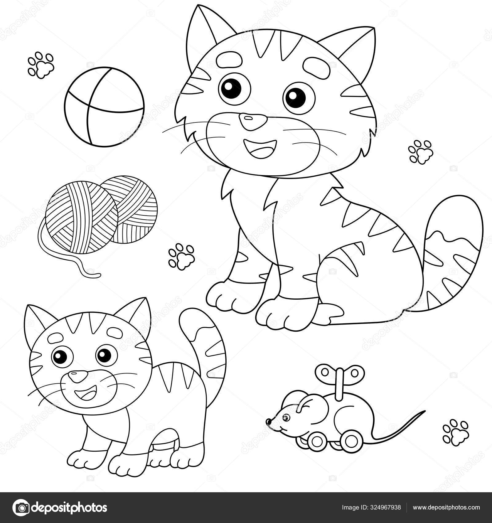 Um gato de estimação anda rápido desenho on-line do dia