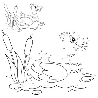 Çocuklar için Eğitici Bulmaca Oyunu: Sayı oyunu. Çizgi film ördeği. Çiftlik hayvanları. Çocuklar için boyama kitabı.