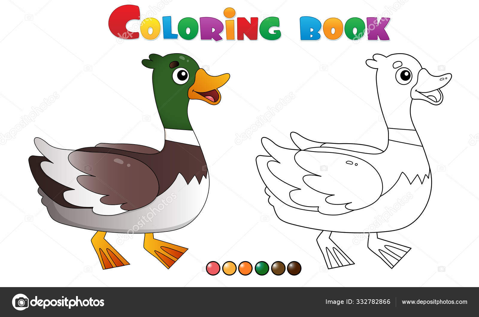 Desenhos para colorir de desenho de um pato para colorir online  