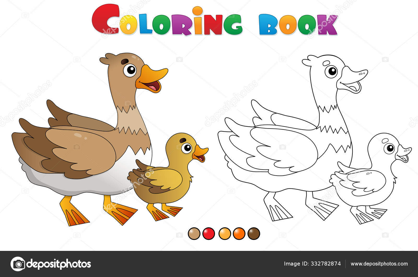 Desenhos para colorir de desenho de um pato para colorir online  