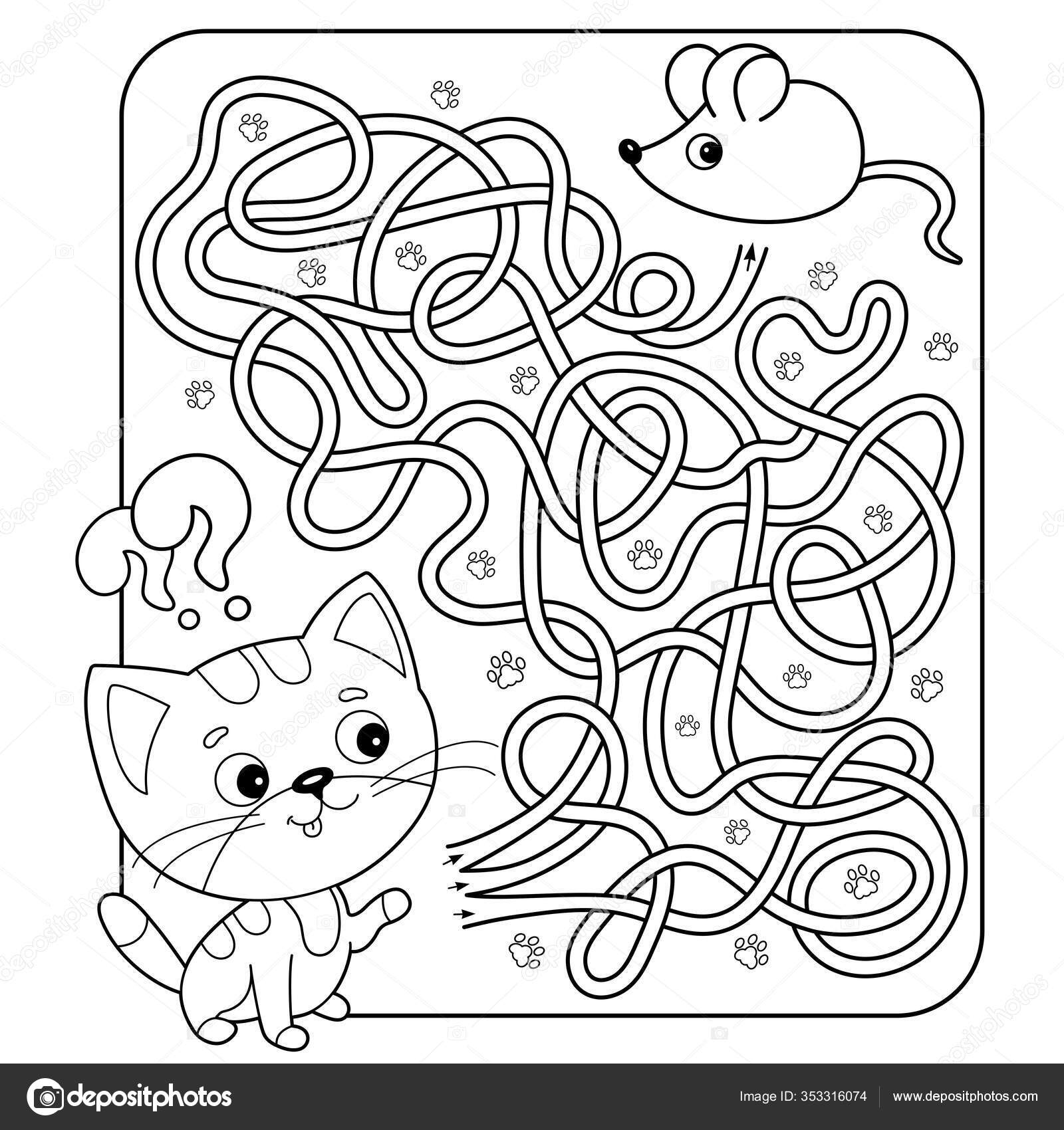 Gato : Desenhos para colorir, Desenhos para crianças, Jogos