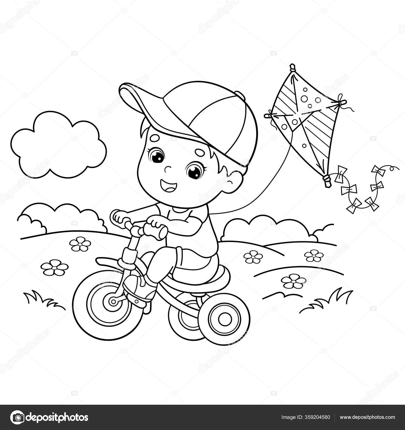 desenho para colorir menino