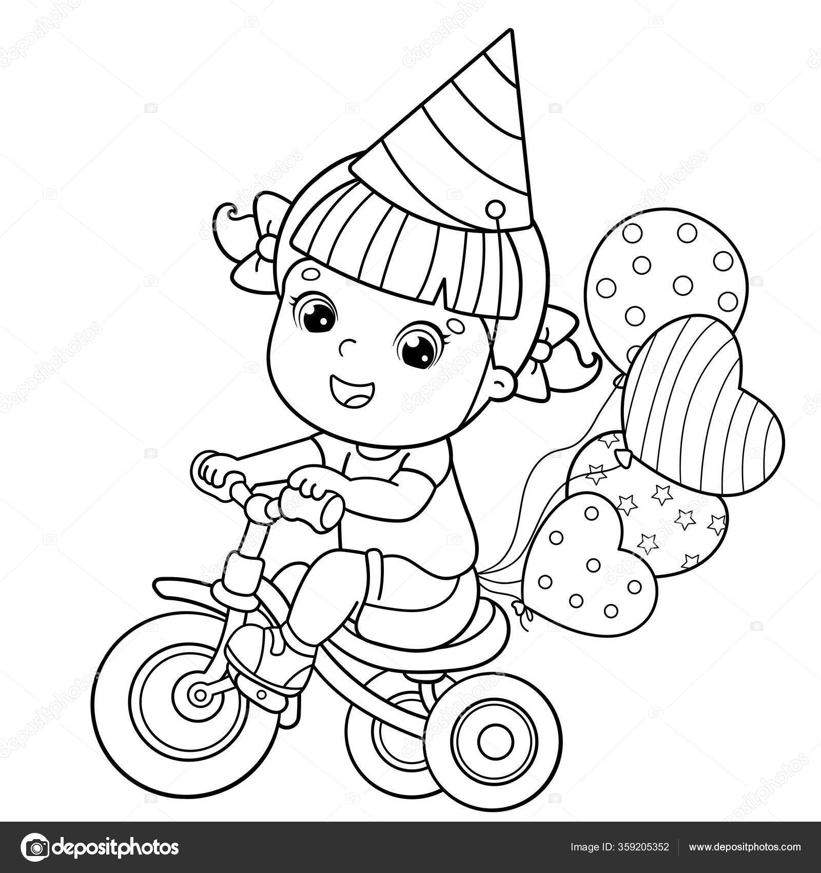 Desenho de Menino em triciclo para Colorir - Colorir.com