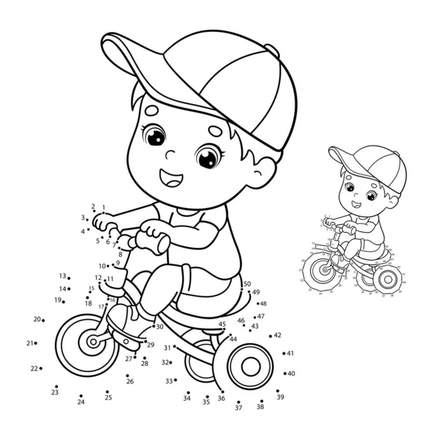 Puzzle Juego Para Niños Juego Números Página Para Colorear Esquema — Vector de stock