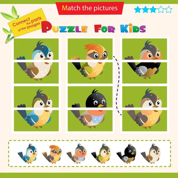 Jeu Correspondance Pour Les Enfants Puzzle Pour Enfants Correspondre Aux — Image vectorielle