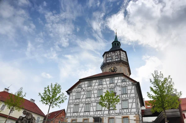 Backnanger Fachwerkkirche — Stockfoto