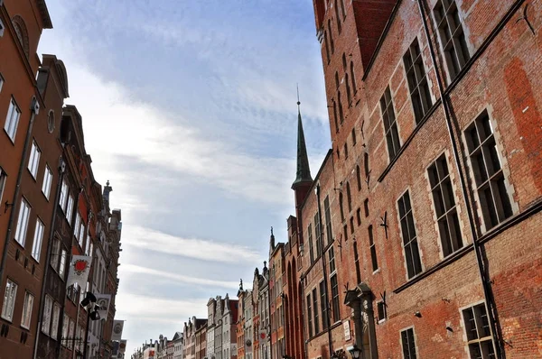 Старая улица Гданьска, Польша — стоковое фото