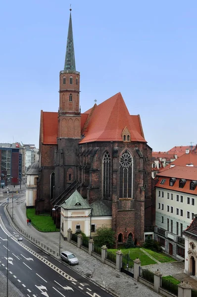 Gotycki kościół we Wrocławiu — Zdjęcie stockowe