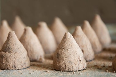 çikolata truffles yakın çekim