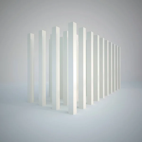 3D beyaz küp kompozisyon — Stok fotoğraf