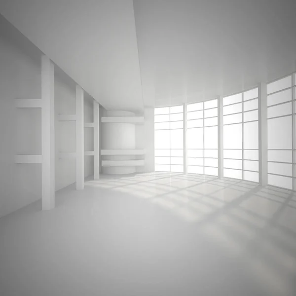 Weißes, modernes Interieur — Stockfoto