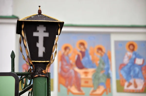 Old lantern with cross — Stock Photo, Image